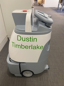 Automated robot sweeper in our office