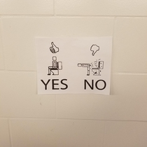 Awesome bathroom sign at work