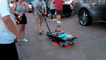 Baby riding in style
