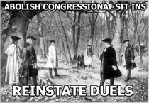 Back when disagreements in congress were settled by men