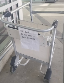 Bad luggage cart needs a second chance