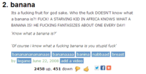 Banana according to Urban Dictionary