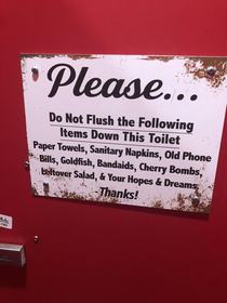 Bathroom stall affirmation