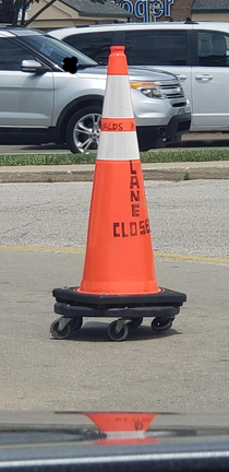 Because traffic cones are just not portable enough