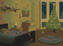 Bedtime  Christmas inspired pixel art by me