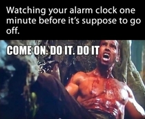 Before the alarm goes off