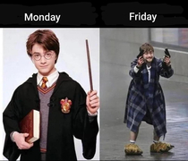 Beginning of the week vs the end of the week dealing with the public