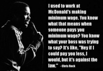 Being paid minimum wage