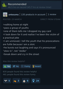 Best Steam review Ive seen in a while