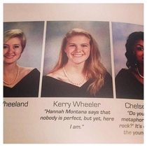 Best yearbook quote Ive ever read