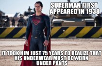Better late than never Superman