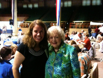 Betty White and I at an animal research foundation dinner in  We rode the same bus transport from our hotel She arrived mostly drunk and I had to show her how to find the buffet