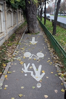 Bike lane in Bucharest
