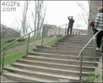 Bike stairs rail double fail