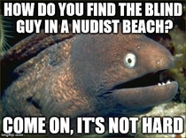 Blind guy in a nudist beach