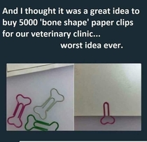 Bone shaped paper clips has a whole new meaning now