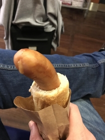 Bought a cheesefilled hotdog in Copenhagen Airport