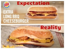Boyfriend really wanted to try the new long cheeseburger at BK