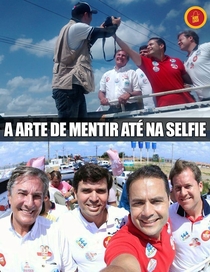 Brazilian politicians taking a selfie