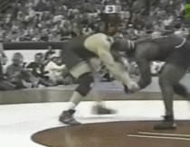 Brock Lesnars Wheel of Death during the NCAA semi-finals