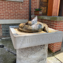 Bronze poop fountain Chicago Il