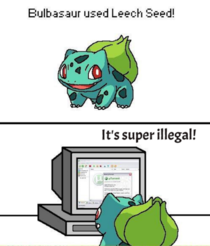 Bulbasaur in trouble with the law