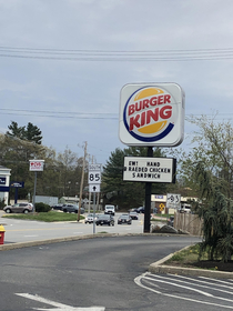 Burger King sign by my work was funny but now the N fell off Glorious