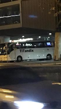 Bus at the airport in Ireland