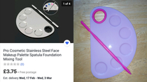 Buying on eBay a stainless Steel palette and knife and getting this pink toy made of cheap plastic