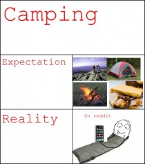 Camping expectation vs reality