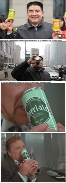 Cans of fresh air being sold in China