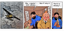 Captain Haddock knows how to enjoy a long flight