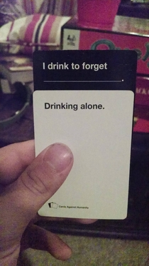 Cards Against Humanity got very depressing tonight