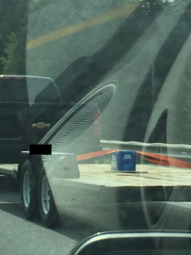 casually driving through Maine when I see some precious cargo being transported on a trailer