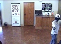 Caught on a bank surveillance camera in Louisiana during a robbery