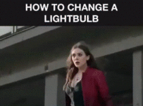 Changing lightbulb