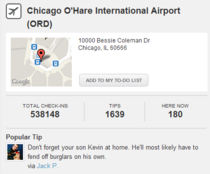 Chicago OHare Airport popular tip