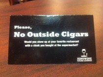 Cigar Shop by my house makes a very good point