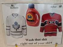 Clever advert for Hockey fans in Montreal