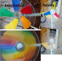 Colored fan