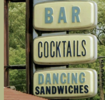 Come for the drinks Stay for the dancing sandwiches