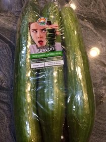 Completely inappropriate cucumber packaging