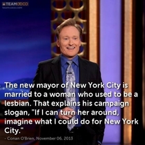 Conan on the new mayor of New York