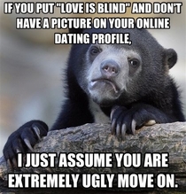 Confession Bear on Online Dating