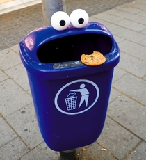 Cookie Monster in urban camouflage