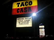 Corporate Taco Casa has quite the deal going on