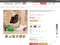 Croc high heels are the height of AliExpress fashion