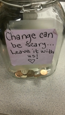 Cute idea for a tip jar
