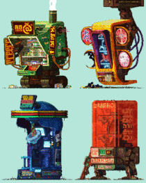 Cyberpunk vending machines V some pixel art by me