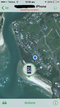 Dad got drunk and disappeared from the New Years Eve party Find My iPhone found him passed out at the beach